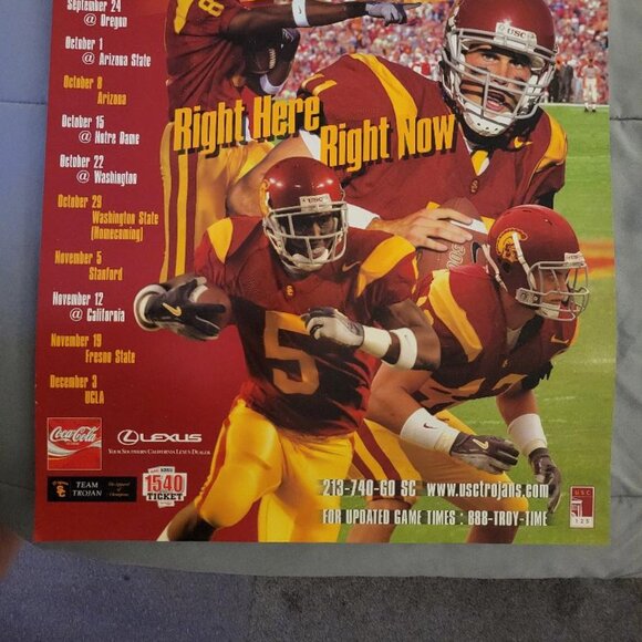 VINTAGE 2005 USC FOOTBALL SCHEDULE POSTER - Picture 2 of 2